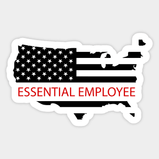 Essential Employee Flag Sticker